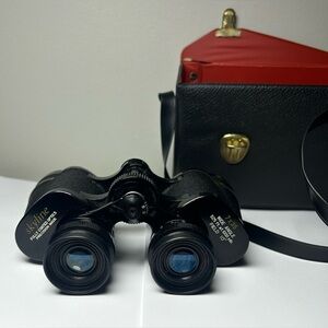 Vintage Skyline 7X35 Binoculars Wide Angle 525 Ft at 1000 Yards Field 10 w/ case